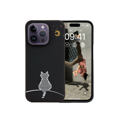 আল্ট্রা পাতলা ০.৮মিমি পুরুত্ব ১৬ গ্রাম ওজন যুক্ত, ময়লা প্রতিরোধী Aramid ফাইবার ফোন কভার iPhone 16 Pro Max এর জন্য