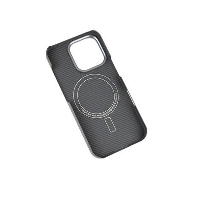আইফোন 16 প্রো এর জন্য কাস্টমাইজড মেটাল ফ্রেম ম্যাগনেটিক আরামাইড কার্বন ফাইবার ফোন কেস