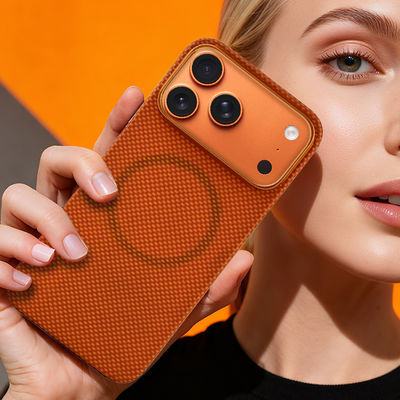 iPhone 17 Pro Max-এর জন্য মেটাল ফ্রেম সহ প্রিমিয়াম অ্যারামিড কার্বন ফাইবার মোবাইল কভার