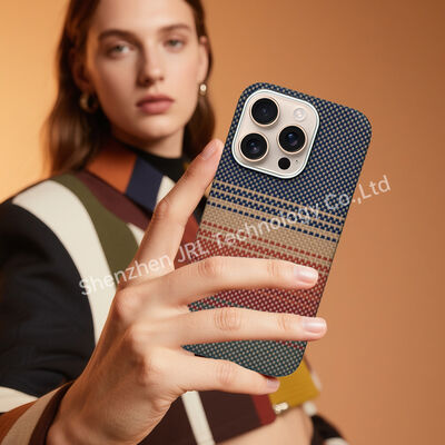 iPhone 17 Pro-এর জন্য কাস্টমাইজড সানসেট প্যাটার্নের সুপার পাতলা আরামাইড কার্বন ফাইবার মোবাইল কভার