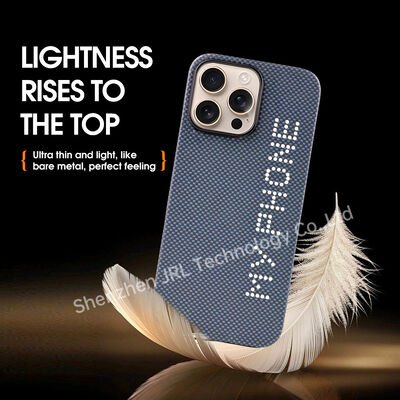 আইফোন 17 প্রো এর জন্য গ্লো ইন দ্য ডার্ক সুপার লাইট আরামাইড কার্বন ফাইবার মোবাইল কভার